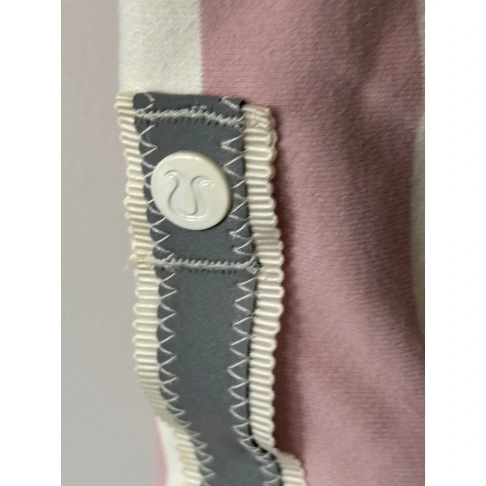 Lululemon Vinyasa‎ Scarf Multi Color Striped Snap Infinity Wrap Pink Teal OS